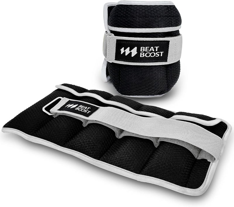 BeatBoost Ankle Wrist Weights for Women Men A Pair of 1 2 3 4 6 8 10 Lbs Arm Leg Weight Set with Adjustable Straps for Walking Pilates Exercise Workout Gym Aerobics - Image 1